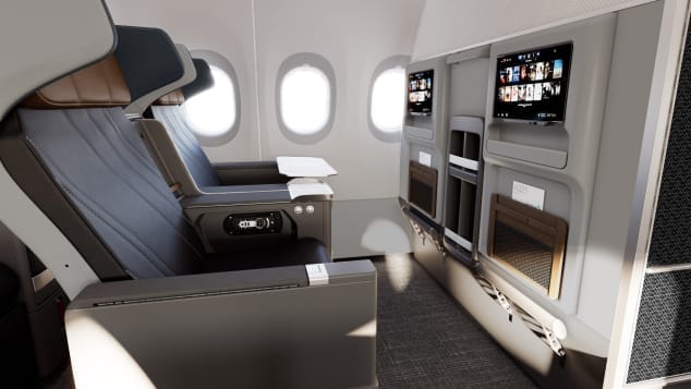 American also revealed a redesigned premium economy seat