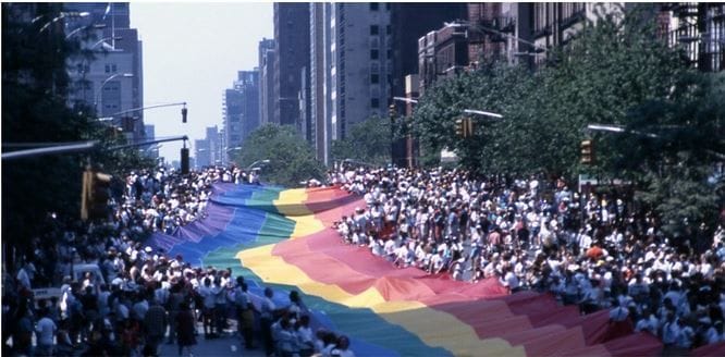 The first mile long pride flag in 1994