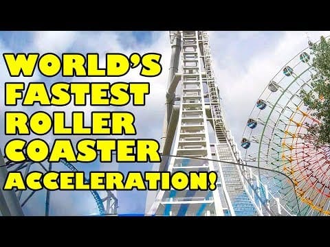 World's Fastest Roller Coaster Acceleration!  Do-Dodonpa! W/ Loop!  POV Fuji Q Highland Japan ド･ドドンパ