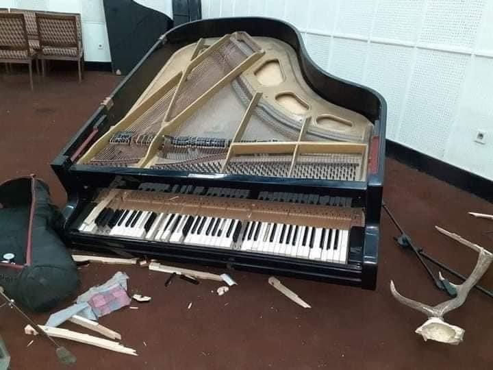 Taliban destroys musical instruments