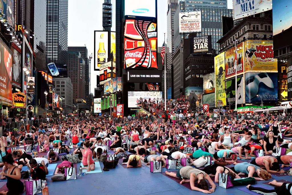 International Yoga Day at times square