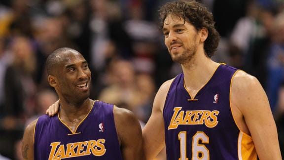 Pau Gasol paid tribute to his former Lakers teammate, late Kobe Bryant