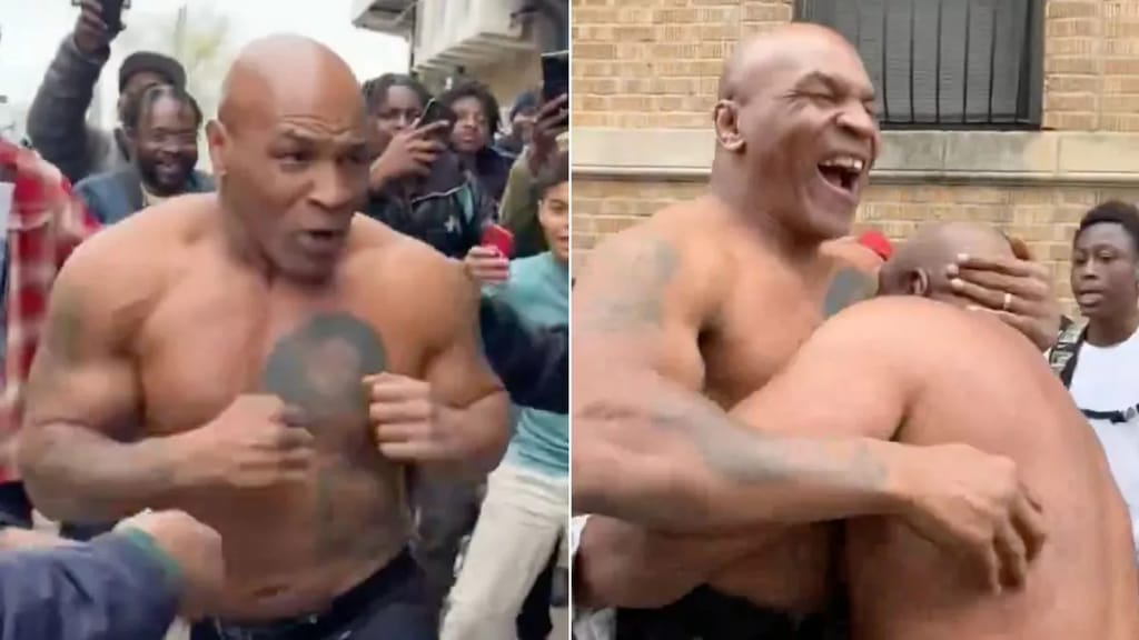 Watch: Mike Tyson takes on Shannon Briggs in a street fight ahead of the faceoff with Jake Paul