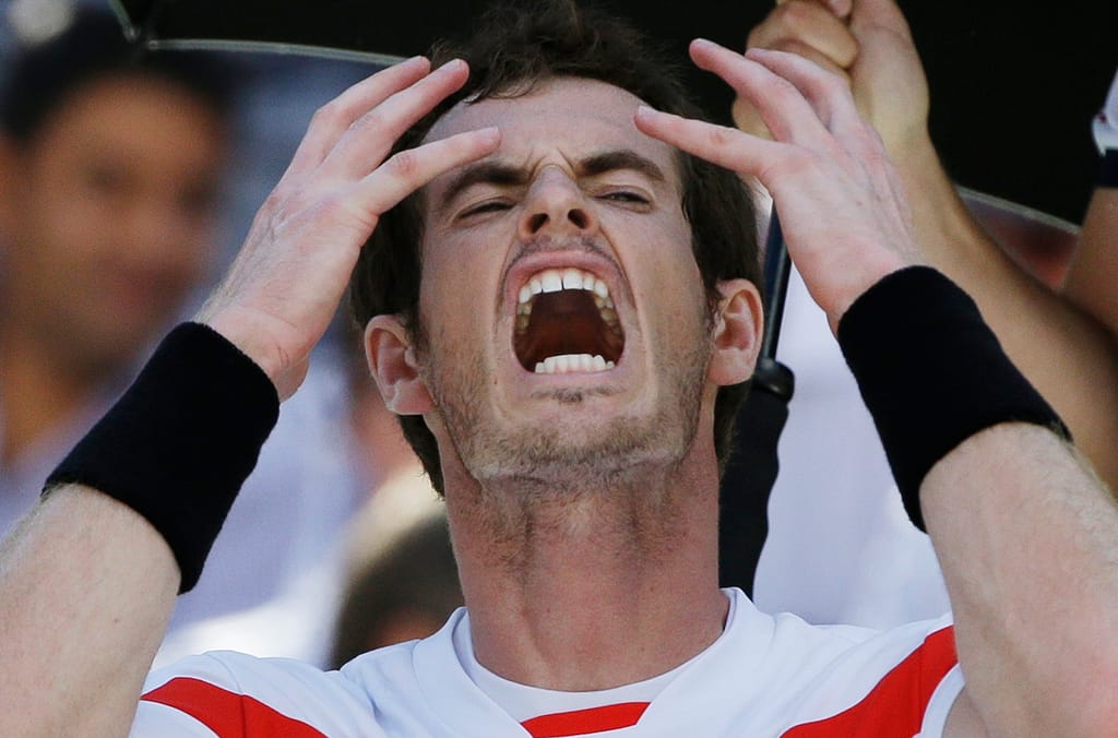 Andy Murray angry