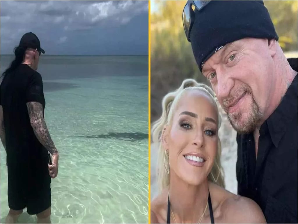 WWE Legend The Undertaker protects wife from a possible shark attack