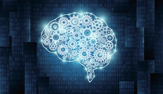 Artificial intelligence concept brain