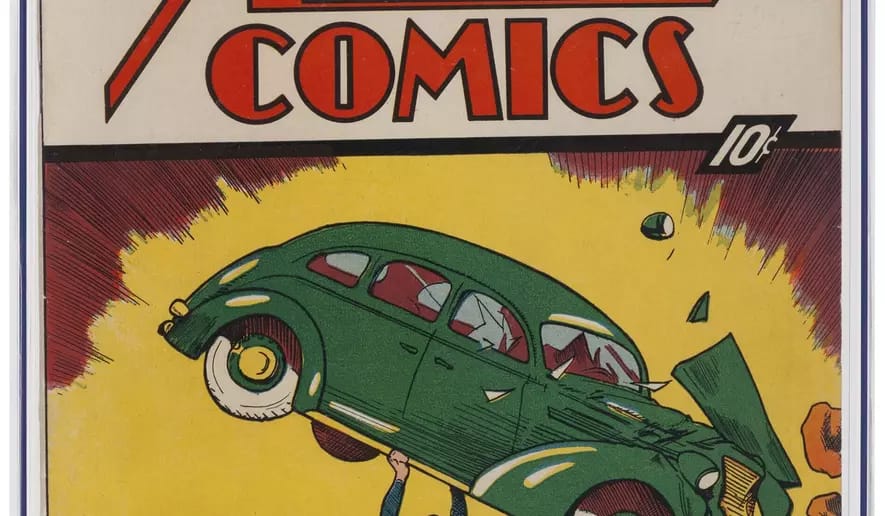 A rare copy of a comic featuring Superman's debut appearance fetches $6 million at an auction