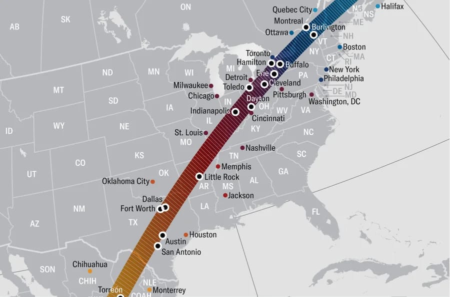 2024 Solar Eclipse: Comprehensive city-wise handbook to best viewing times in the path of totality 