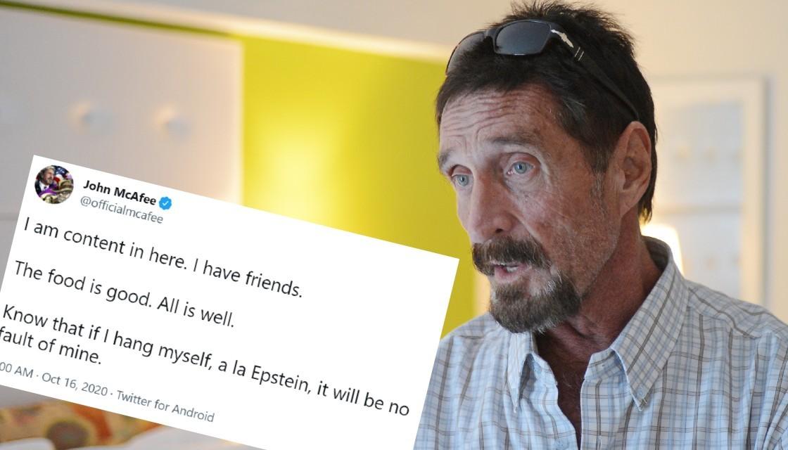 McAfee anti-virus founder commits suicide in jail: Old tweets spark murder conspiracy