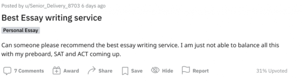 Top 5 legit essay writing services