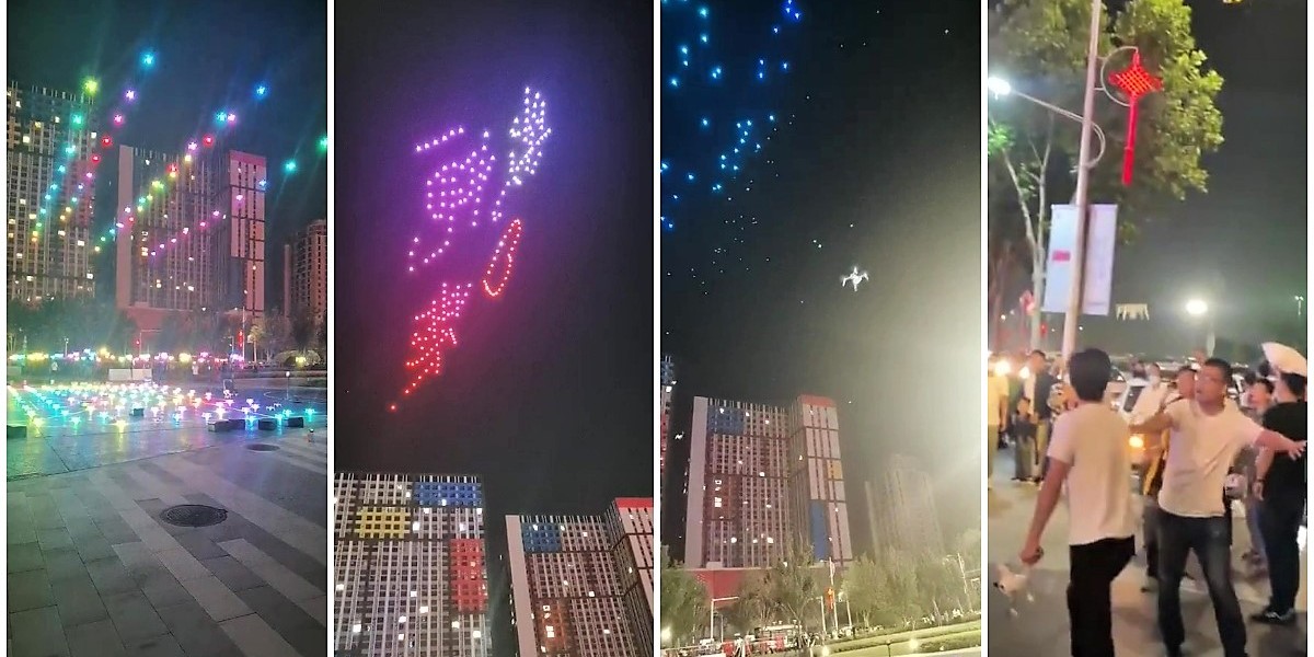 Viral video: People run for cover as drones start falling from the sky during a failed light show in China