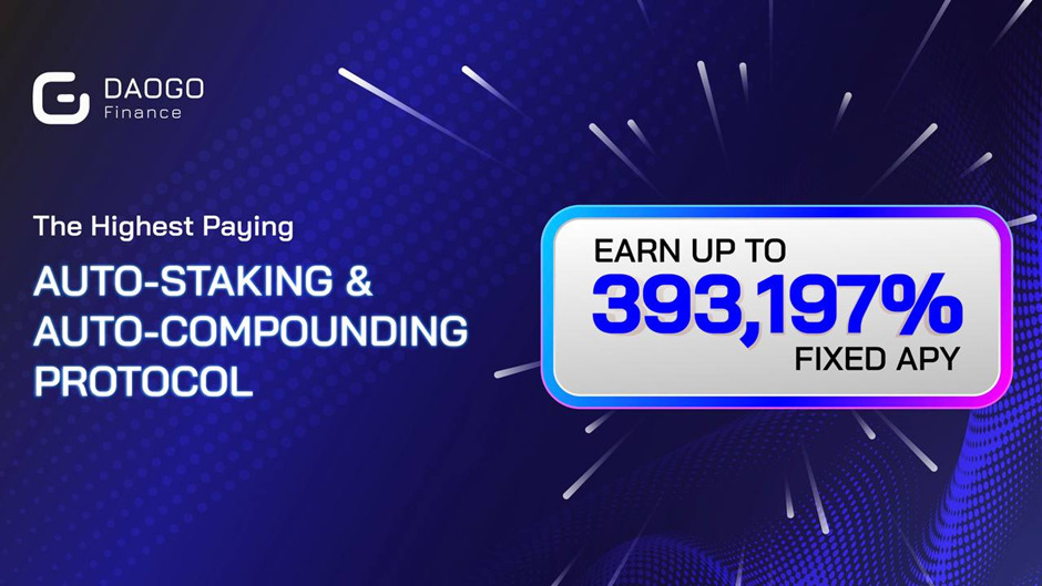 DAOGO launches Crypto’s Highest Paying DeFi Yield of 393,197% APY