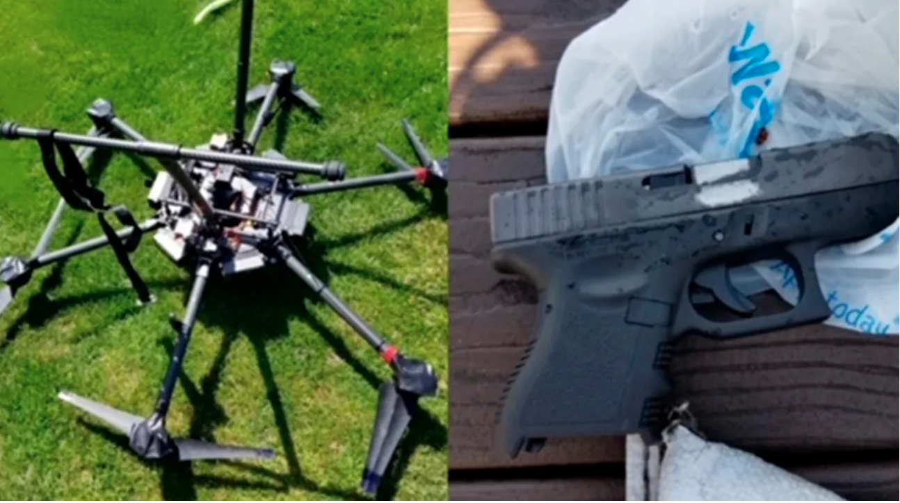 A drone carrying guns from U.S. crashes into tree in Canada