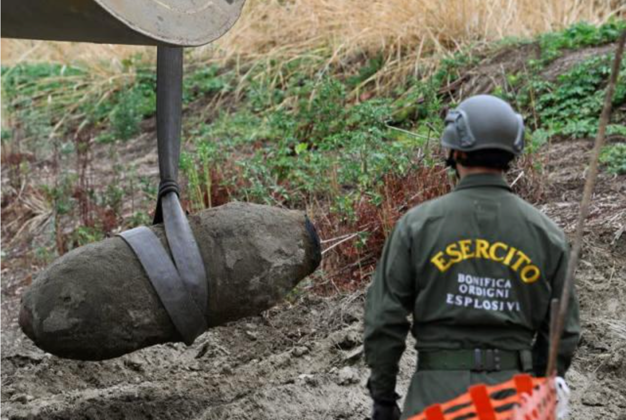 WWII-era bomb discovered in drought-stricken Italy’s River Po