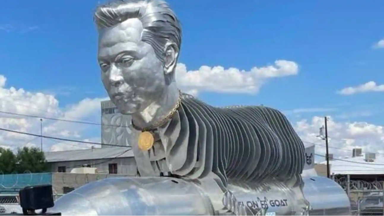 Elon Musk supporters build his 30-foot ‘Goat’ Statue worth $600K