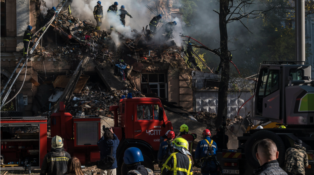 Russia fires over 120 missiles on Ukraine from the air and sea in a massive attack