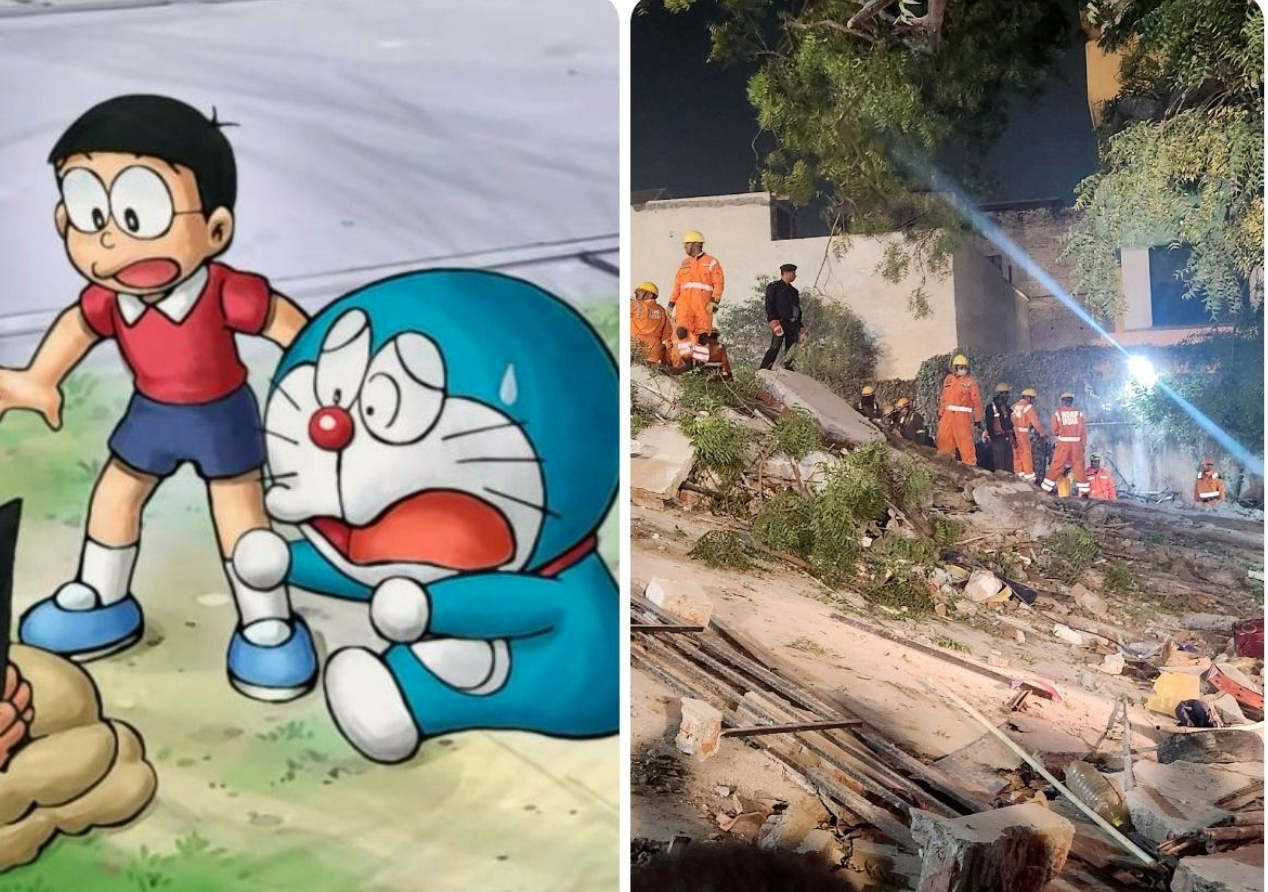 Building collapse in Lucknow: A six-year-old boy’s life was saved by the animated cartoon “Doraemon”