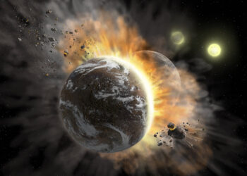 Astronomers spot afterglow after two giant planets collided in distant star system