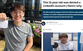 16-year-old CEO who was banned from LinkedIn due to the age limit joins the company as an intern