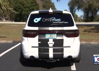 An ‘OnlyFans’ sticker on a car led to a US woman being banned from dropping off her kids at school