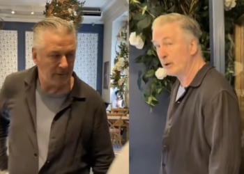 Watch: Alec Baldwin smacks anti-Israel protester’s phone on being hounded to say ‘Free Palestine’ in coffee shop