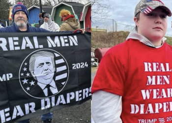 Why are Trump supporters wearing diapers to his rallies?