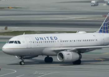 Watch: United Airlines plane engine catches fire moments before takeoff