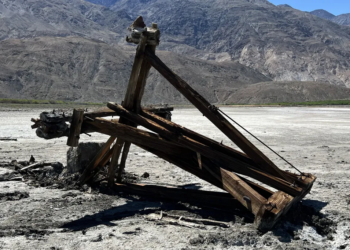Reckless driver destroys historic Death Valley tower while using it to pull vehicle from mud