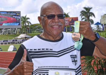 Fiji Prime Minister Sitiveni Rabuka, 75, wins bronze at Oceania Athletics Championships
