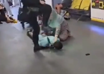 British police officer filmed stomping on man’s head at Manchester Airport