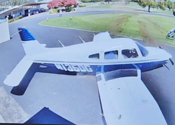Heart-stopping CCTV: Plane crash-lands on California golf course, narrowly missing bystander