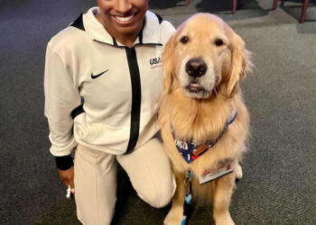 Team USA gymnastics has introduced a unique and indispensable member to their squad: Beacon, a 4-year-old golden retriever. Serving as the team's therapy dog, Beacon has been a steadfast companion to Simone Biles, Suni Lee, Jordan Chiles, Jade Carey, and Hezly Rivera during the stressful Paris Olympics trials. Despite not traveling to Paris due to logistical challenges, Beacon's impact on the team has been profound.