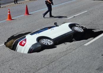 Watch: Massive sinkhole in Seoul swallows SUV, injures elderly couple