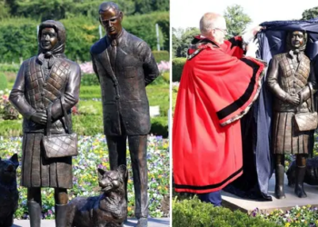 Queen Elizabeth’s new statue, unveiled beside Prince Philip’s, criticized as ‘offensive’ and ‘utterly ridiculous’