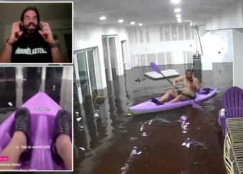 Watch: Florida man kayaks in living room as Hurricane Helene floods Tampa home