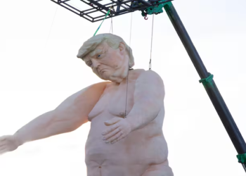 Massive naked Trump statue mysteriously vanishes from Las Vegas strip