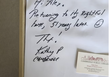 Long-overdue book finds its way back to Massachusetts library after 50 Years, with heartfelt note