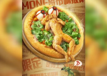 Pizza Hut in China introduces ‘Goblin Pizza’ topped with a deep-fried frog