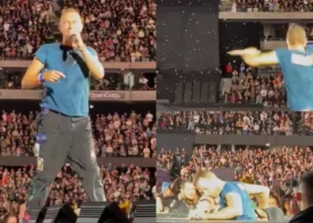 Watch: Coldplay’s Chris Martin falls through stage hole during Melbourne performance