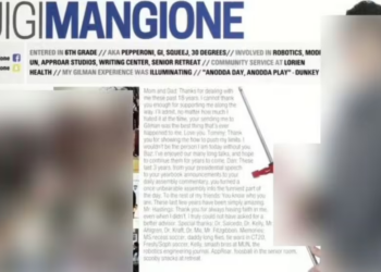 Luigi Mangione was voted 'Best at Pick-Up Lines' in high school