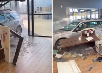 Watch: Utah man buys car, drives it through dealership after being denied return request