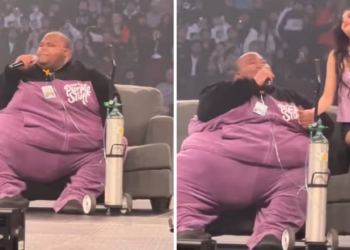 Watch: Morbidly obese rapper Dave Blunts performs with help of oxygen tank in Chicago, fans worried