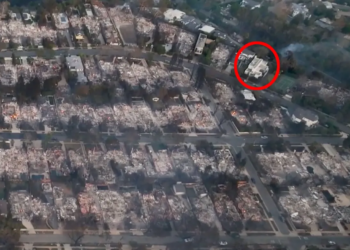 Luckiest home in LA': The only building standing after wildfire destroys entire district