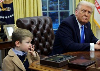 Did Donald Trump replace his iconic desk after Elon Musk’s son wiped booger on it?
