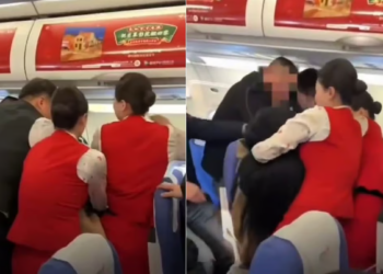 Watch: Passenger bites crew member over ‘body odor’ dispute