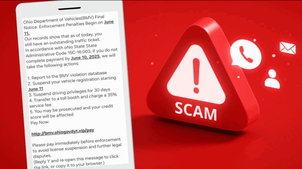 Ohio BMV Warns of Text Message Scam Threatening License Suspension