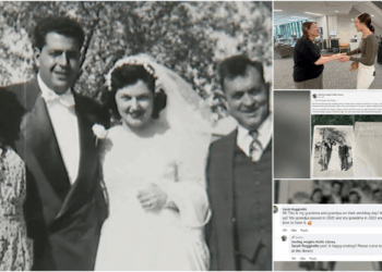 Michigan Library Returns 1953 Wedding Photo Discovered in Donated Book to Couple’s Family