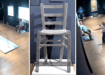 Watch: Tourist Shatters Swarovski-Covered ‘Van Gogh’ Chair at Italian Museum, Then Flees