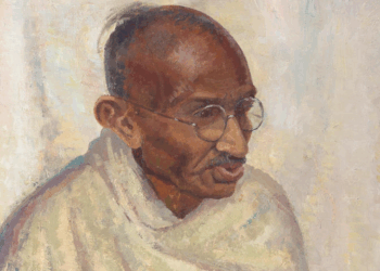 Rare 1931 Oil Painting of Gandhi, Probably The Only One He Sat For, to be auctioned In London