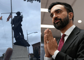 Old Photo of NYC Mayoral Hopeful Zohran Mamdani Giving Middle Finger to Columbus Statue Draws Fresh Criticism